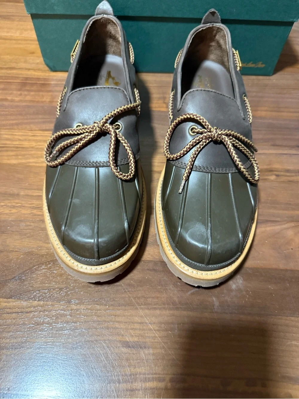AIME LEON DORE Pápia Moc “Coffee Bean” Size 11 Brown Leather Rubber Boots Shoes